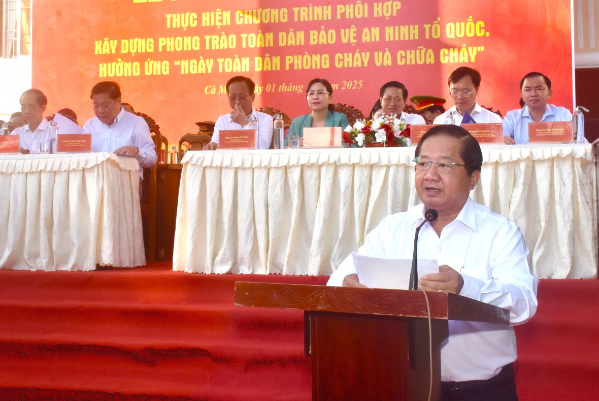 Đẩy mạnh phong trào toàn dân bảo vệ an ninh Tổ quốc, gắn với phòng cháy chữa cháy ở Cà Mau