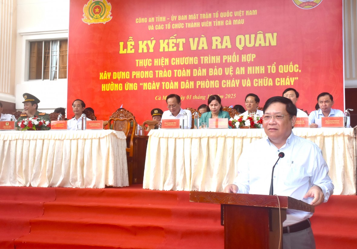 Đẩy mạnh phong trào toàn dân bảo vệ an ninh Tổ quốc, gắn với phòng cháy chữa cháy ở Cà Mau