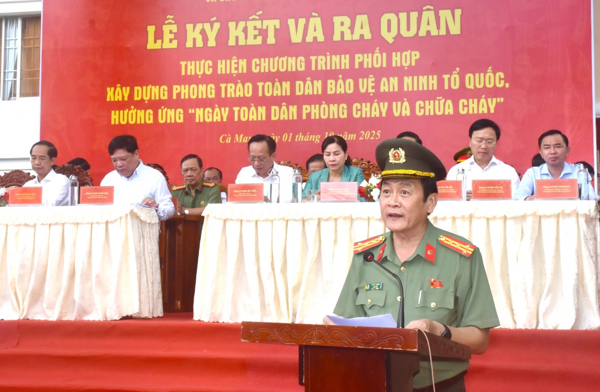 Đẩy mạnh phong trào toàn dân bảo vệ an ninh Tổ quốc, gắn với phòng cháy chữa cháy ở Cà Mau