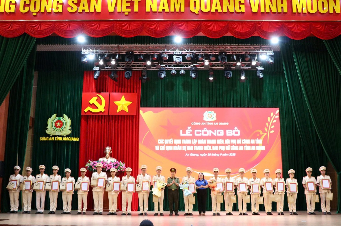 Thành lập Đoàn Thanh niên và Hội Phụ nữ Công an tỉnh An Giang