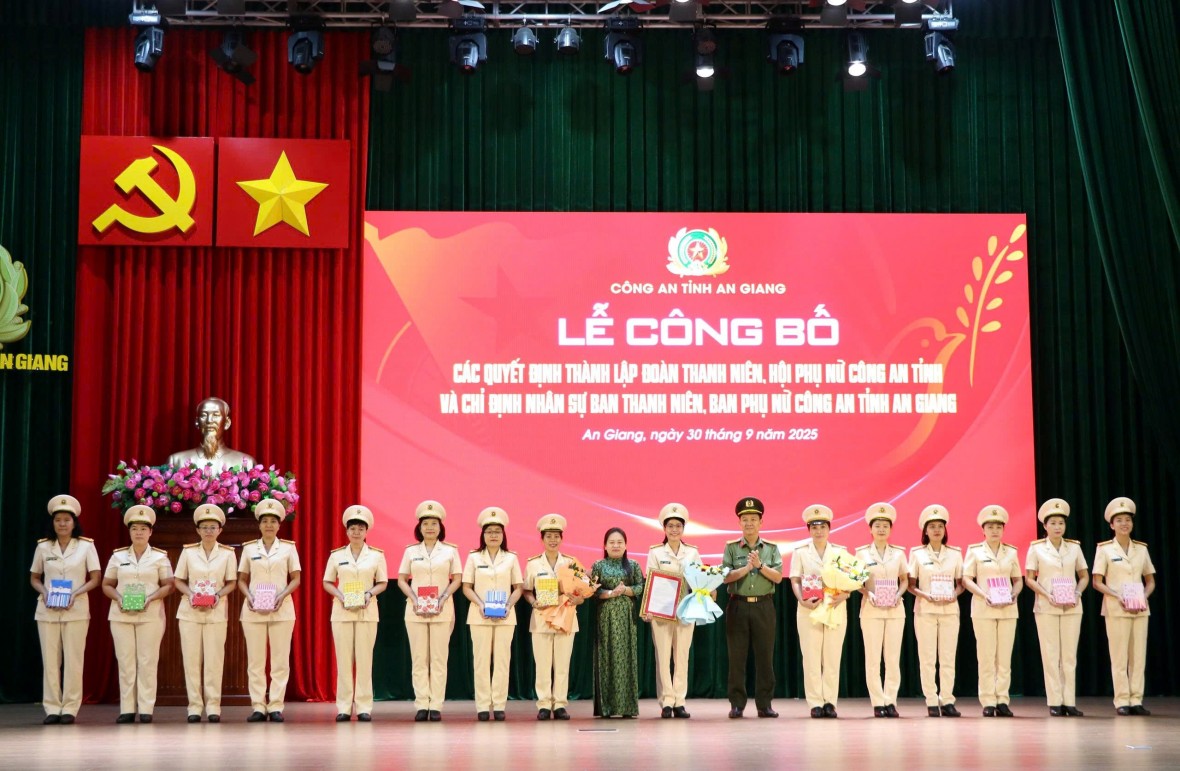 Thành lập Đoàn Thanh niên và Hội Phụ nữ Công an tỉnh An Giang