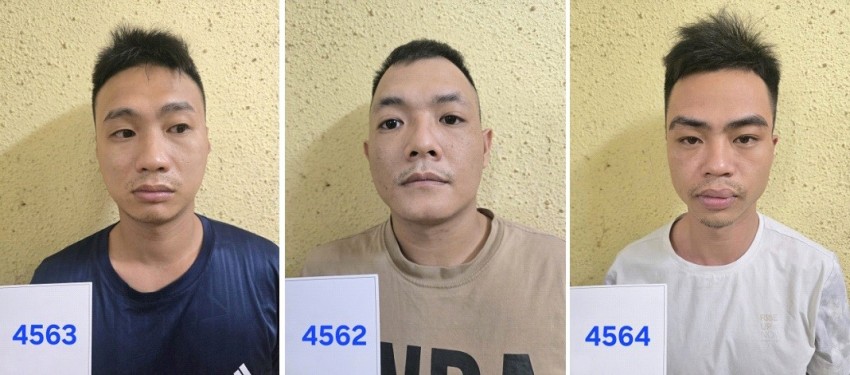 Các đối tượng bị bắt giữ.