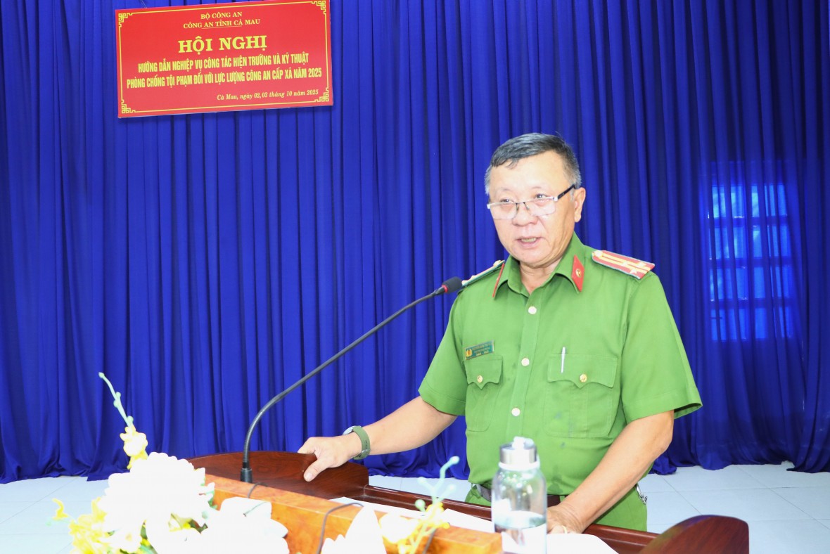 Công an Cà Mau tập huấn nghiệp vụ công tác hiện trường cho lực lượng Công an cấp xã Công an Cà Mau tập huấn nghiệp vụ công tác hiện trường cho lực lượng Công an cấp xã