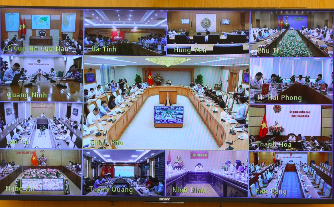 Các địa phương dự kiến chịu ảnh hưởng của cơn bão số 11 tham dự họp trực tuyến 