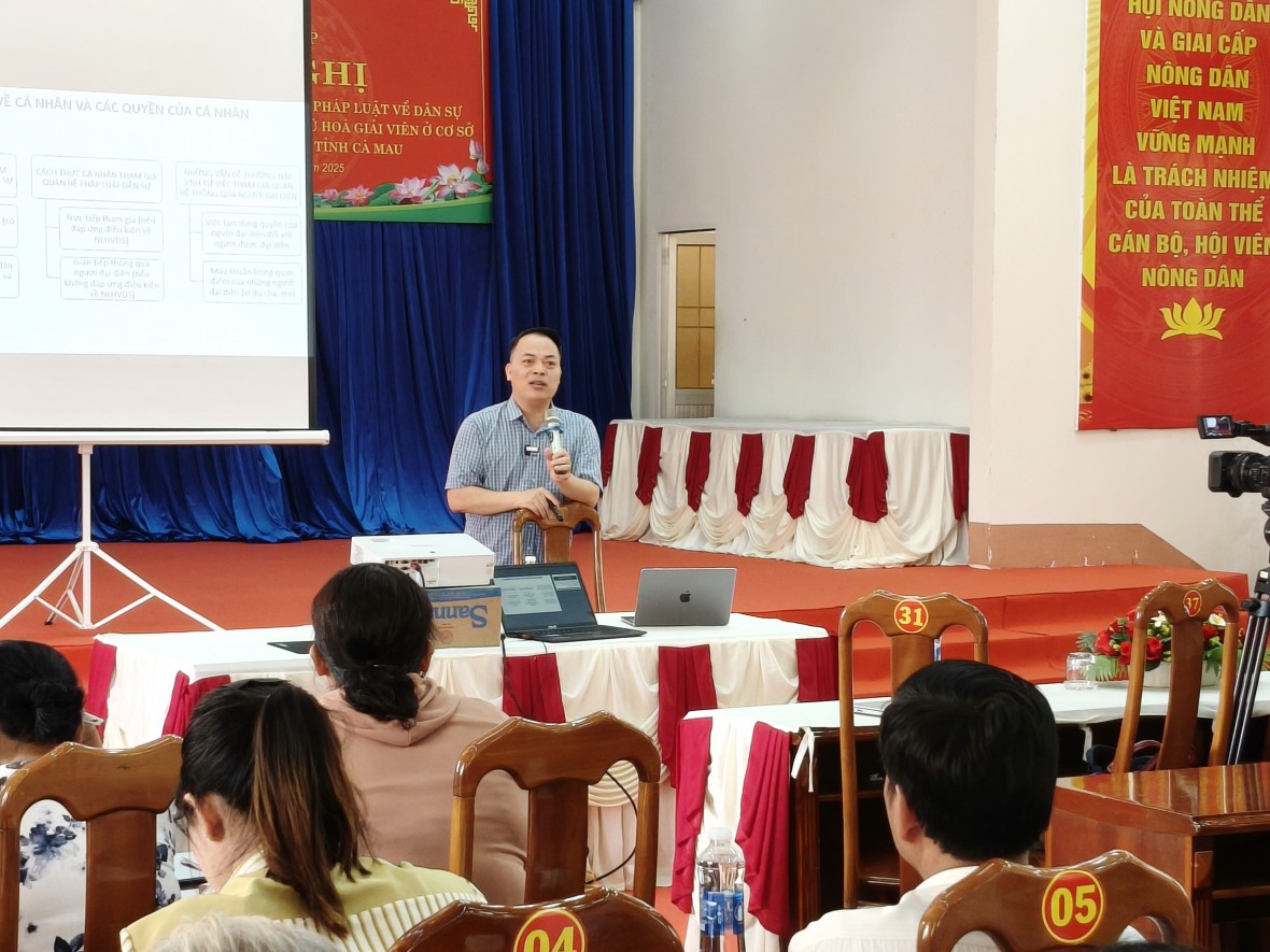 Cà Mau: Tập huấn nâng cao năng lực hòa giải viên cơ sở, góp phần giữ gìn an ninh trật tự cộng đồng Cà Mau: Tập huấn nâng cao năng lực hòa giải viên cơ sở, góp phần giữ gìn an ninh trật tự cộng đồng