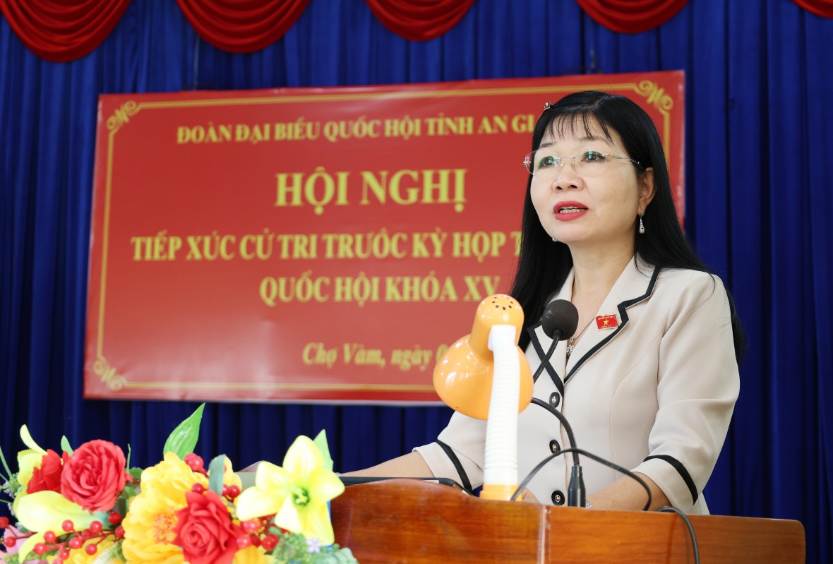 Đoàn ĐBQH tỉnh An Giang tiếp xúc cử tri trước Kỳ họp thứ X, Quốc hội khóa XV Đoàn ĐBQH tỉnh An Giang tiếp xúc cử tri trước Kỳ họp thứ X, Quốc hội khóa XV