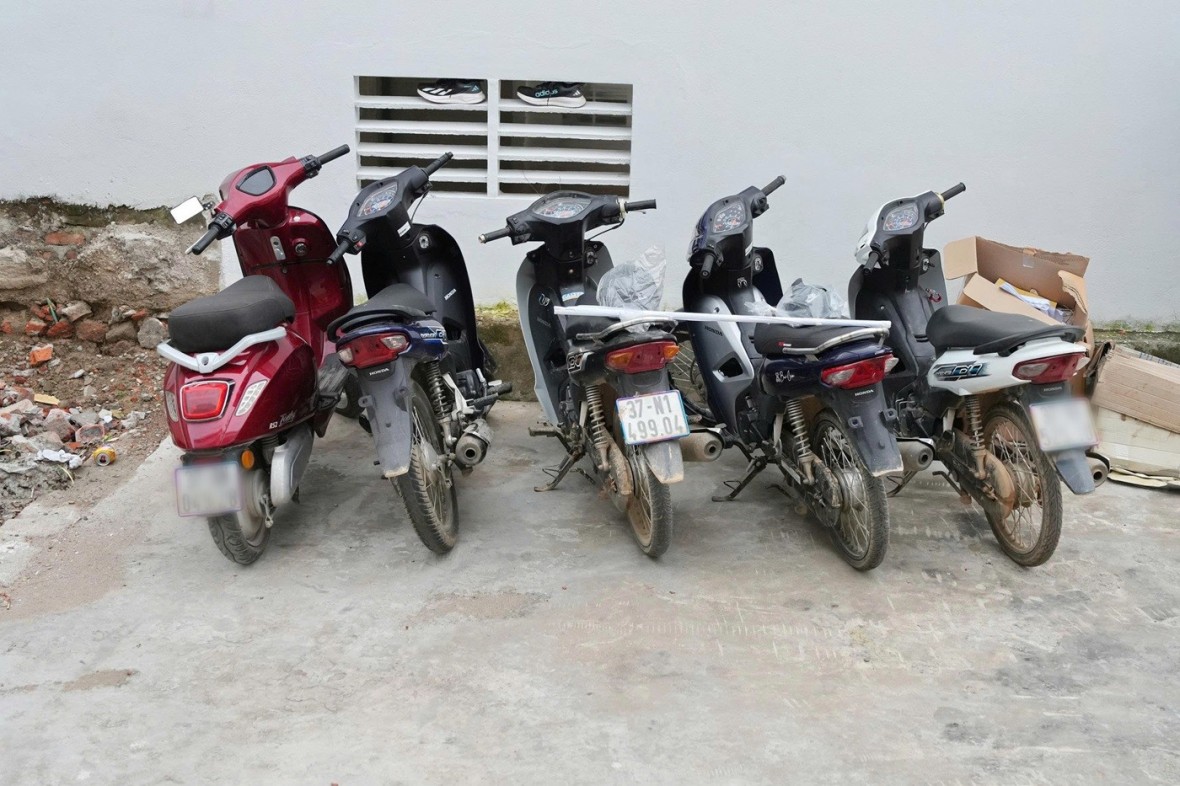 Tang vật vụ việc - Ảnh Công an Nghệ An.