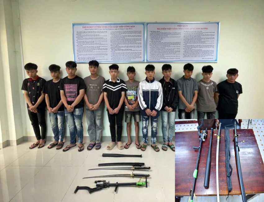 Tuyên Quang: Khởi tố nhóm thanh niên phóng xe, nẹt pô, mang dao, kiếm đi gây chuyện