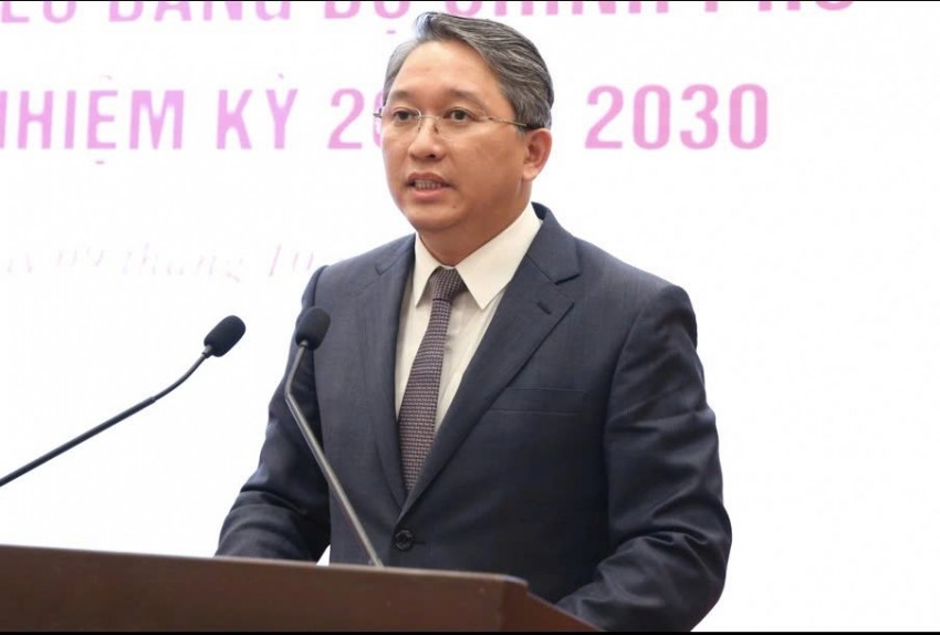 Ủy viên Trung ương Đảng, Bộ trưởng Bộ Tư pháp Nguyễn Hải Ninh. Ảnh: VGP