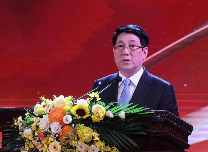 Chủ tịch nước Lương Cường phát biểu tại lễ kỷ niệm.