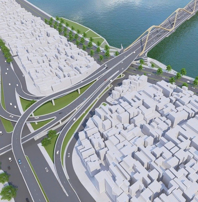 Phối cảnh dự án đầu tư xây dựng cầu Trần Hưng Đạo.