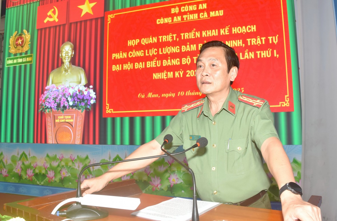 Công an Cà Mau triển khai kế hoạch bảo đảm an ninh, an toàn Đại hội đại biểu Đảng bộ tỉnh lần thứ I Công an Cà Mau triển khai kế hoạch bảo đảm an ninh, an toàn Đại hội đại biểu Đảng bộ tỉnh lần thứ I