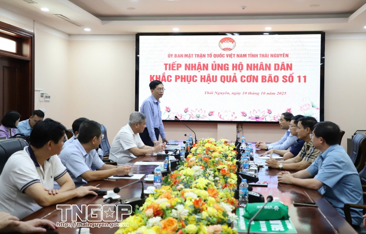 Thái Nguyên tiếp nhận nguồn lực ủng hộ khắc phục hậu quả bão số 11
