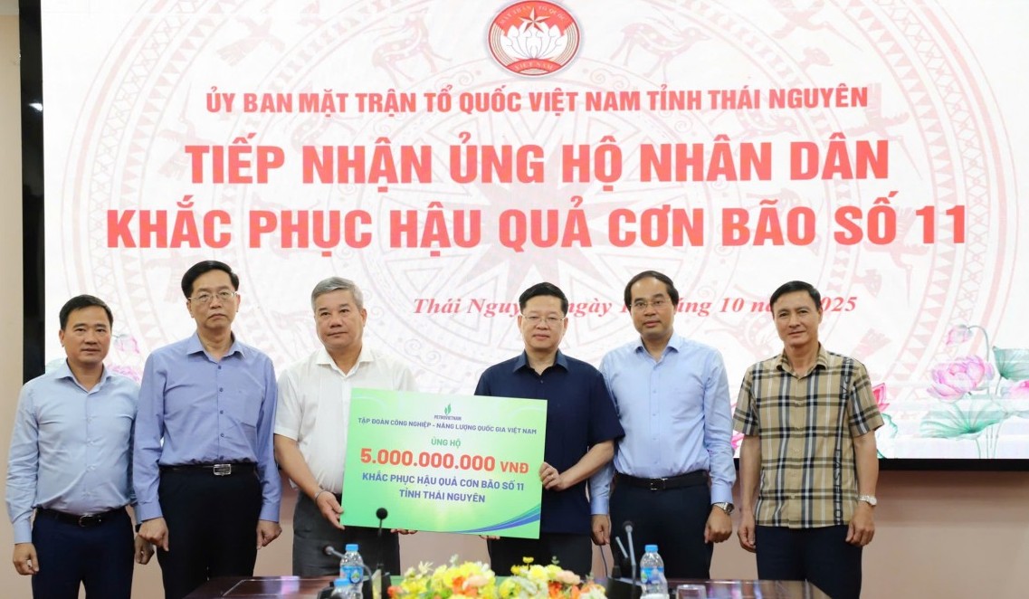 Thái Nguyên tiếp nhận nguồn lực ủng hộ khắc phục hậu quả bão số 11