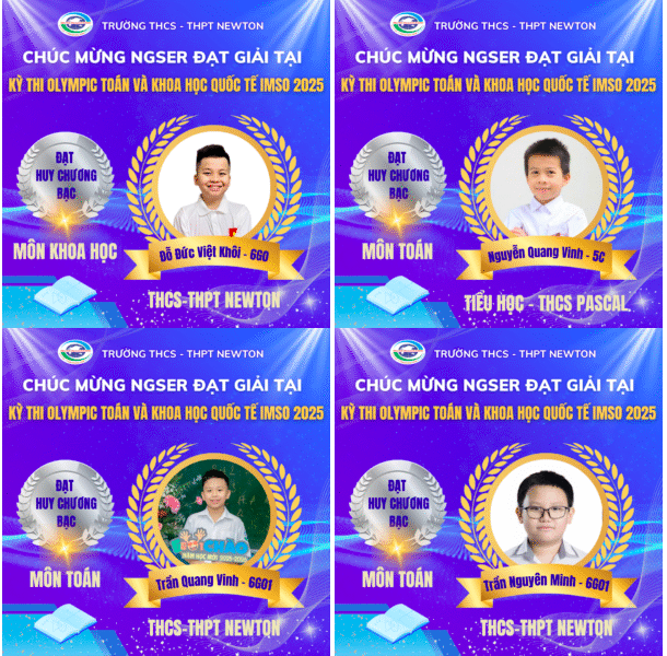 Ngôi trường tiên phòng dành nhiều Huy chương nhất tại kỳ thi Olympic Toán và Khoa học quốc tế IMSO 2025