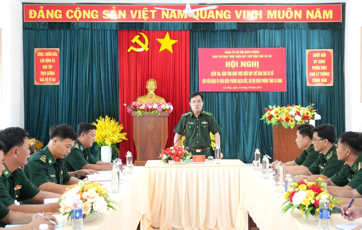 Tăng cường thực hiện Quy chế dân chủ cơ sở trong Bộ đội Biên phòng Cà Mau Tăng cường thực hiện Quy chế dân chủ cơ sở trong Bộ đội Biên phòng Cà Mau