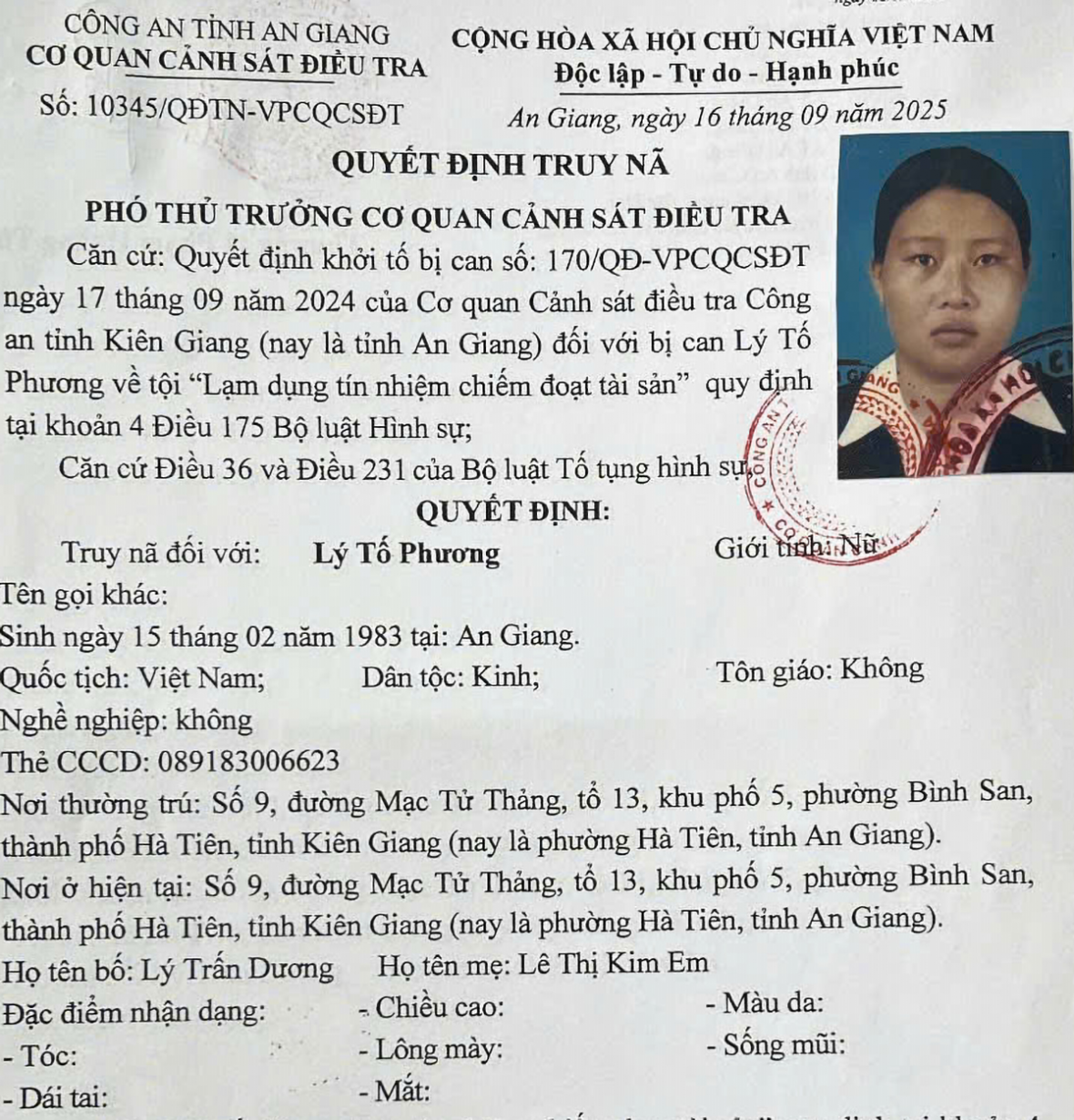 Công an An Giang liên tiếp bắt giữ 03 đối tượng trốn truy nã