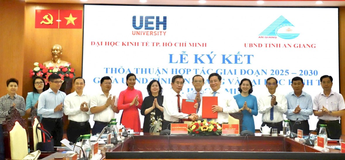Tỉnh An Giang ký kết thỏa thuận hợp tác với Đại học Kinh tế TP Hồ Chí Minh, hướng đến phát triển toàn diện