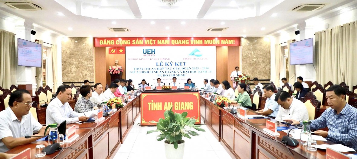 Tỉnh An Giang ký kết thỏa thuận hợp tác với Đại học Kinh tế TP Hồ Chí Minh, hướng đến phát triển toàn diện