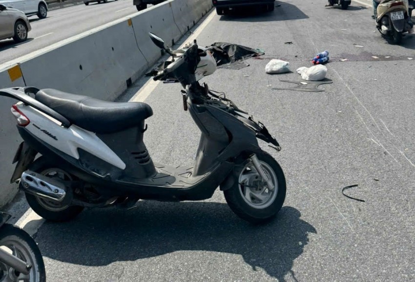 Hiện trường vụ tai nạn.