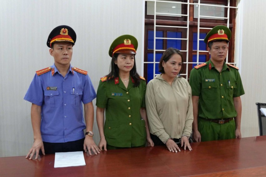 Đối tượng Phan Thị Mai tại Cơ quan Công an