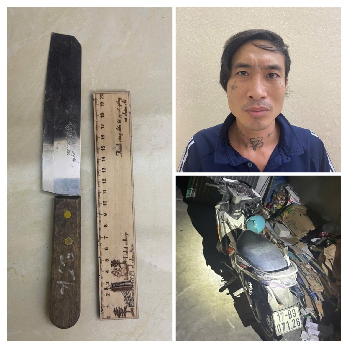 Hải Phòng: Mang dao đi cướp xe máy, gã đàn ông trốn không thoát