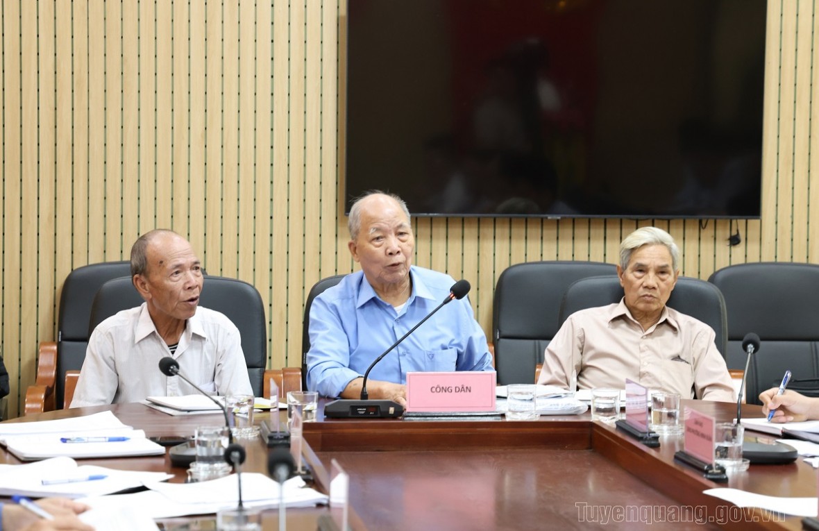 Chủ tịch UBND tỉnh Tuyên Quang tiếp công dân có kiến nghị liên quan đến Dự án di dân tái định cư Thủy điện