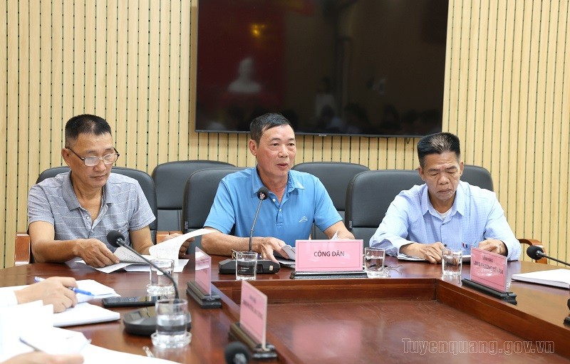 Chủ tịch UBND tỉnh Tuyên Quang tiếp công dân có kiến nghị liên quan đến Dự án di dân tái định cư Thủy điện