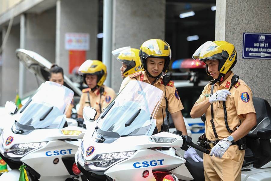 CSGT Hà Nội sẵn sàng phương án bảo đảm an toàn Lễ mở ký Công ước Hà Nội
