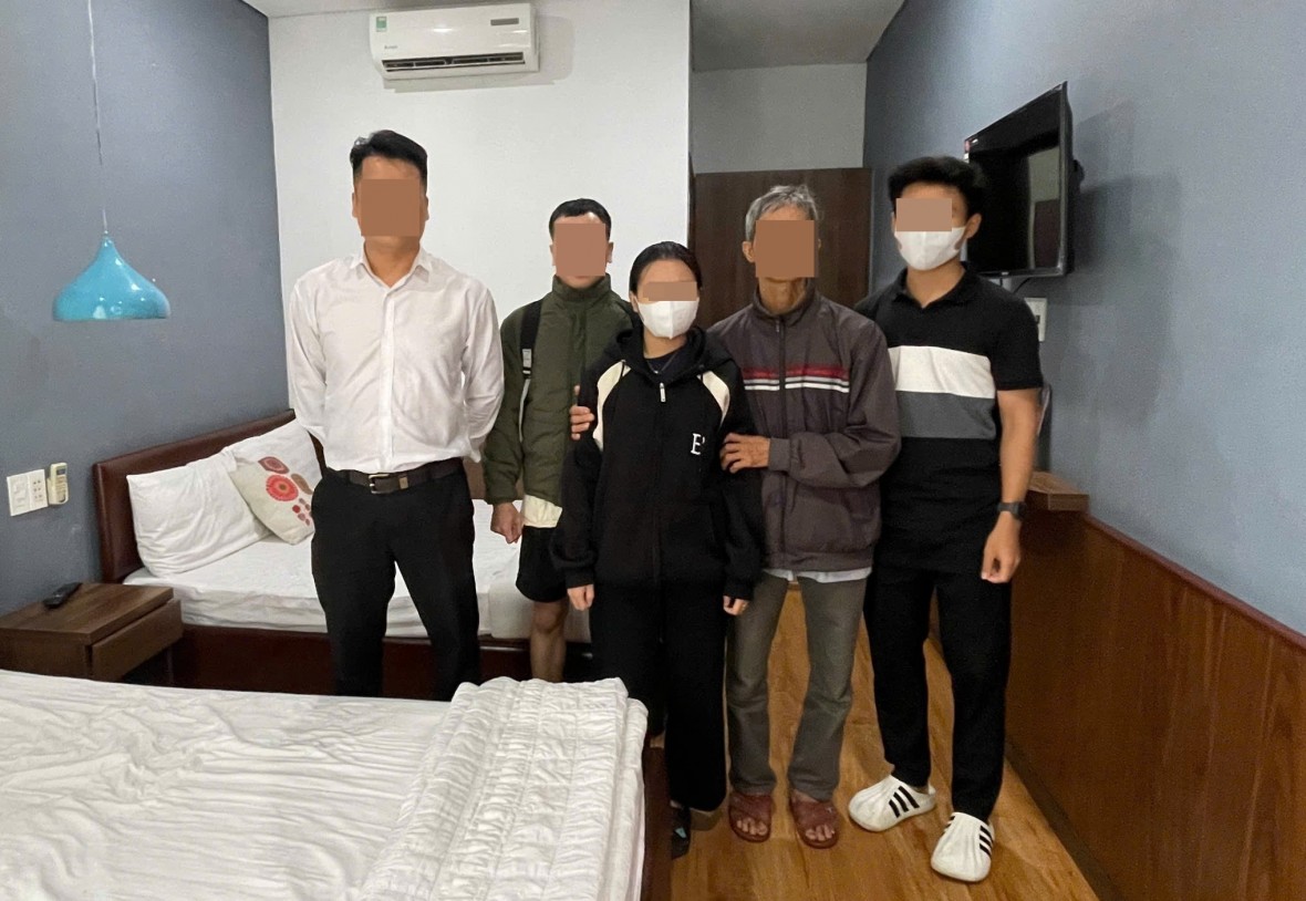 Nạn nhân L.T.A.Ng được lực lượng Công an giải cứu thành công sau khi bị các đối tượng “bắt cóc online”.