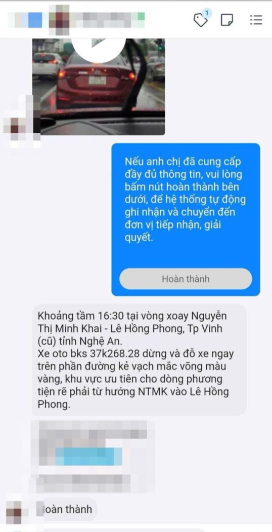 Cục CSGT khuyến cáo một số nội dung khi phản ánh vi phạm TTATGT