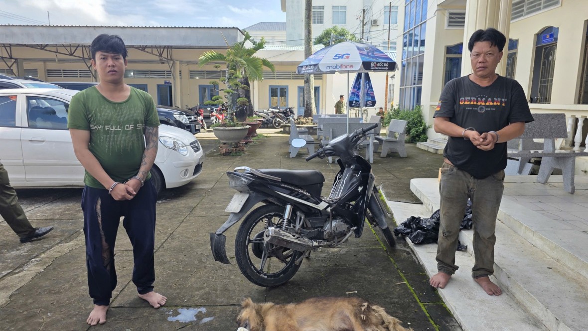 Bắt quả tang 02 đối tượng sử dụng súng điện tự chế để trộm chó