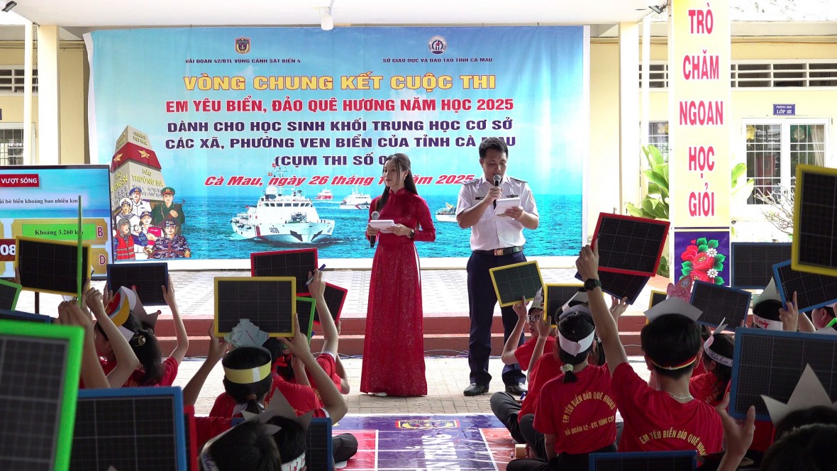 Lan tỏa cuộc thi “Em yêu biển, đảo quê hương” năm 2025 cấp cụm xã, phường ven biển Cà Mau.