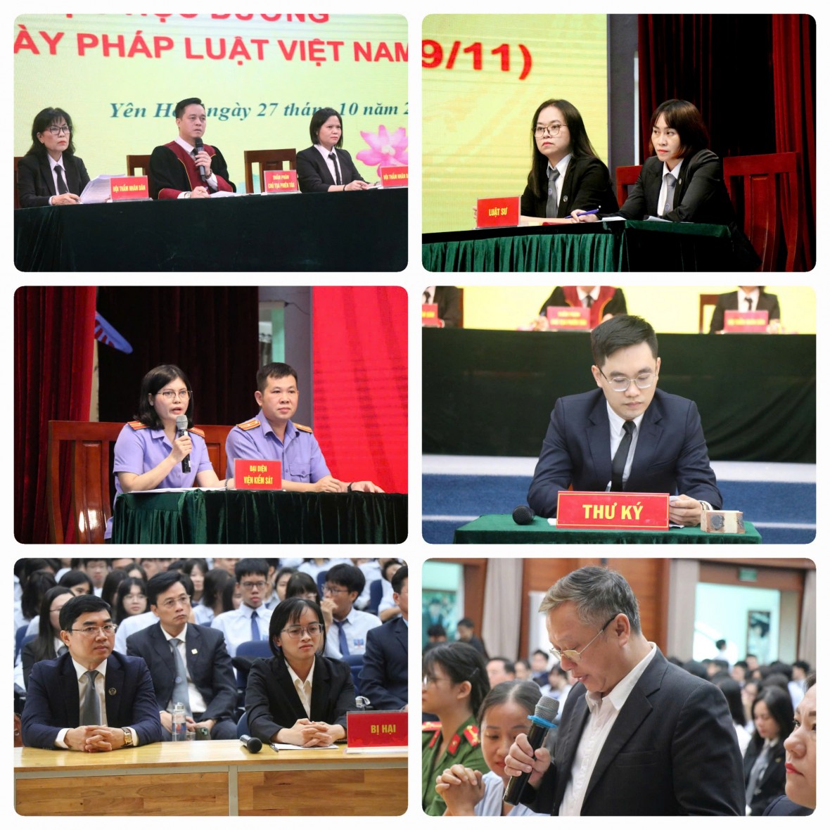 Các Luật sư thuộc Đoàn Luật sư TP Hà Nội đóng vai trong Phiên tòa giả định.