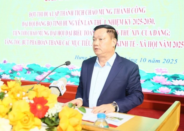 Hưng Yên phát động thi đua hoàn thành các mục tiêu, nhiệm vụ phát triển kinh tế - xã hội năm 2025