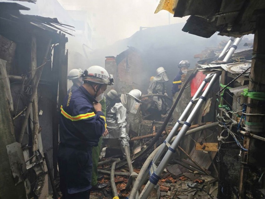 Hiện trường vụ cháy.