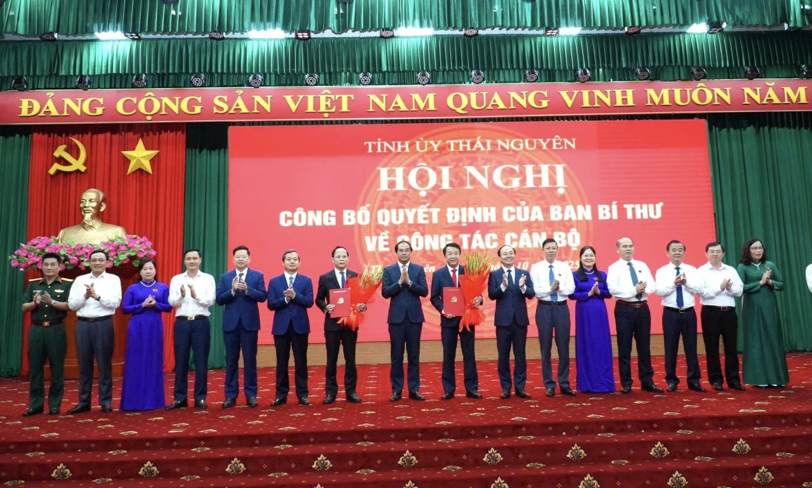 Tỉnh ủy Thái Nguyên công bố các quyết định của Ban Bí thư về công tác cán bộ
