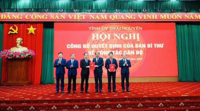 Tỉnh ủy Thái Nguyên công bố các quyết định của Ban Bí thư về công tác cán bộ