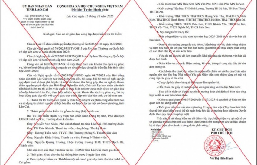 Một thầy giáo ở Lào Cai bị khởi tố vì làm giả tài liệu của UBND tỉnh Một thầy giáo ở Lào Cai bị khởi tố vì làm giả tài liệu của UBND tỉnh