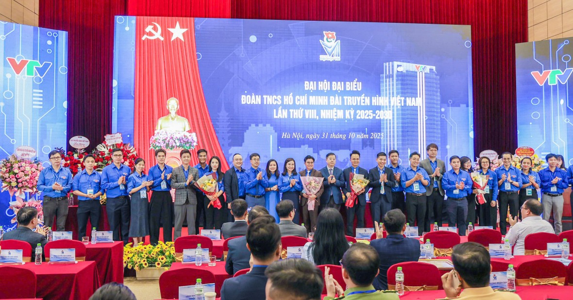 Đại hội Đại biểu Đoàn TNCS Đài Truyền hình Việt Nam lần thứ VIII. Ảnh: Phùng Anh.