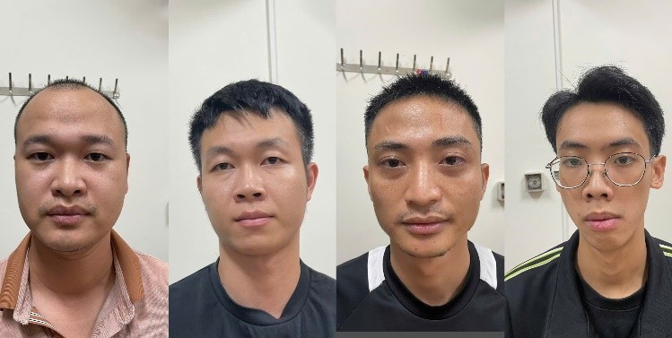 Các đối tượng bị bắt giữ.