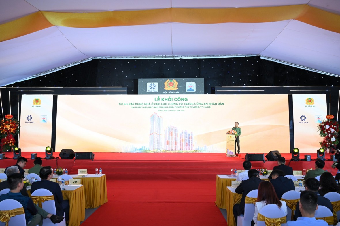 Khởi công Dự án nhà ở cho lực lượng vũ trang CAND tại Khu đô thị Nam Thăng Long