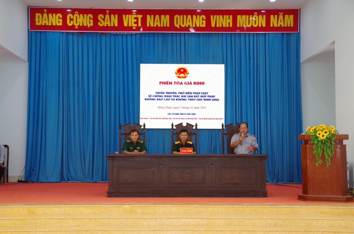 Đồng Tháp: Phiên tòa giả định chống khai thác IUU về hành vi 