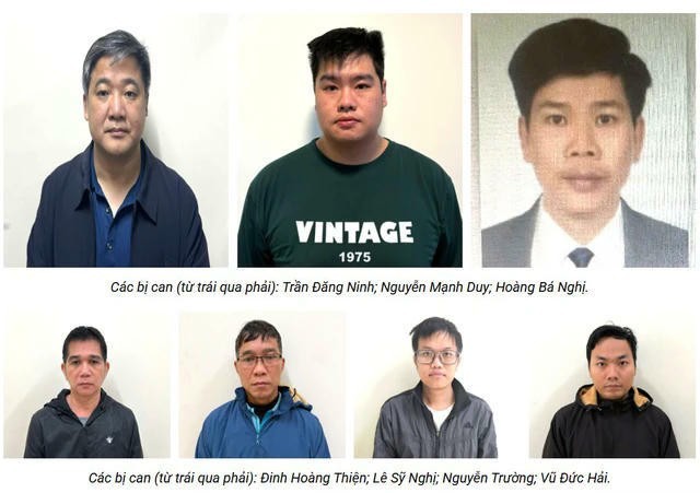 Một số bị can trong vụ án.