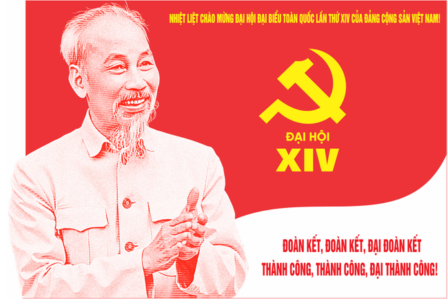 Tác phẩm: Nhiệt liệt chào mừng Đại hội đại biểu toàn quốc lần thứ XIV của Đảng Cộng sản Việt Nam! (Tác giả: Bạch Thị Lợi - Phú Thọ)