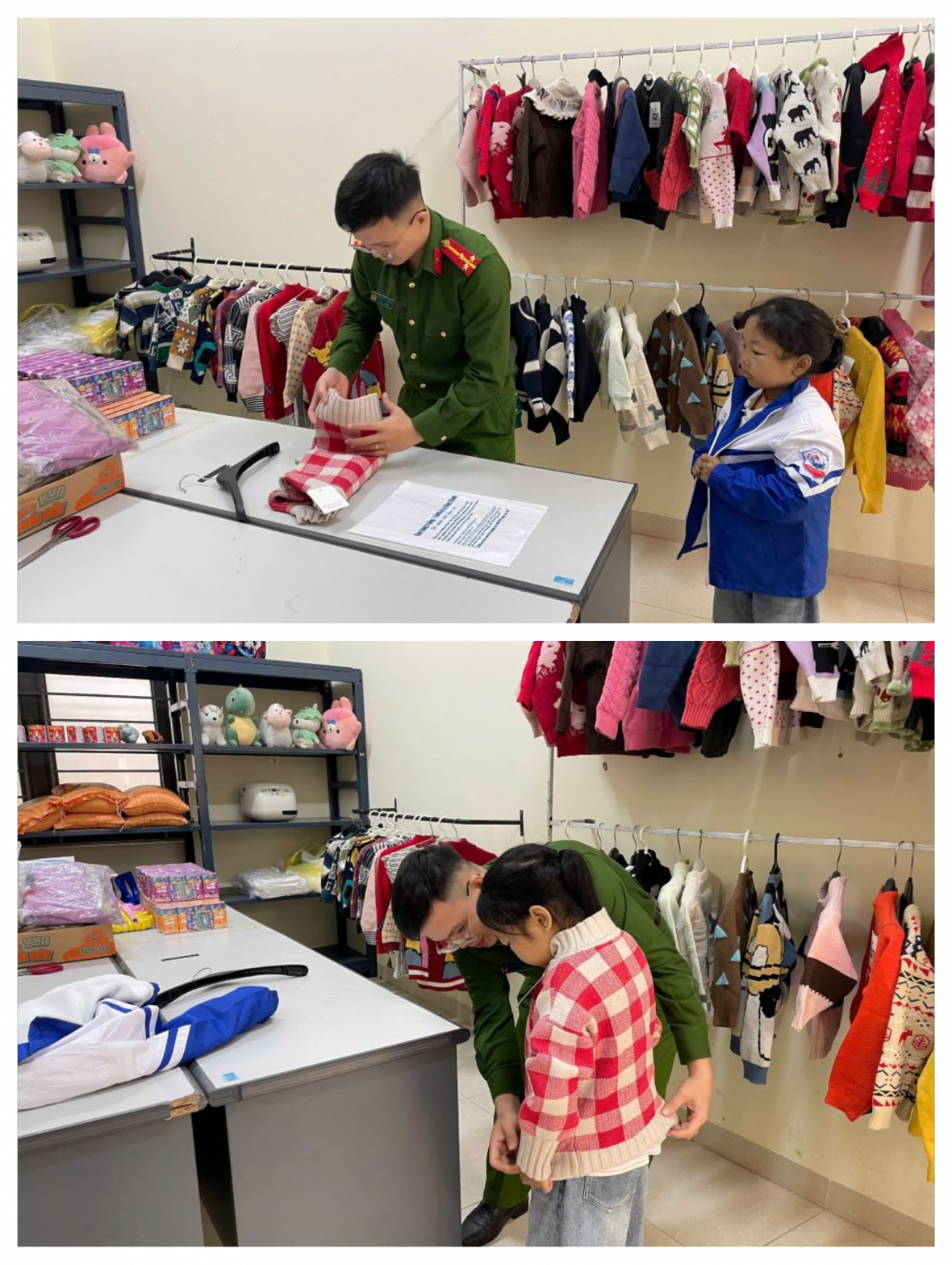 Ấm áp yêu thương từ “Gian hàng 0 đồng” của Công an Thái Nguyên