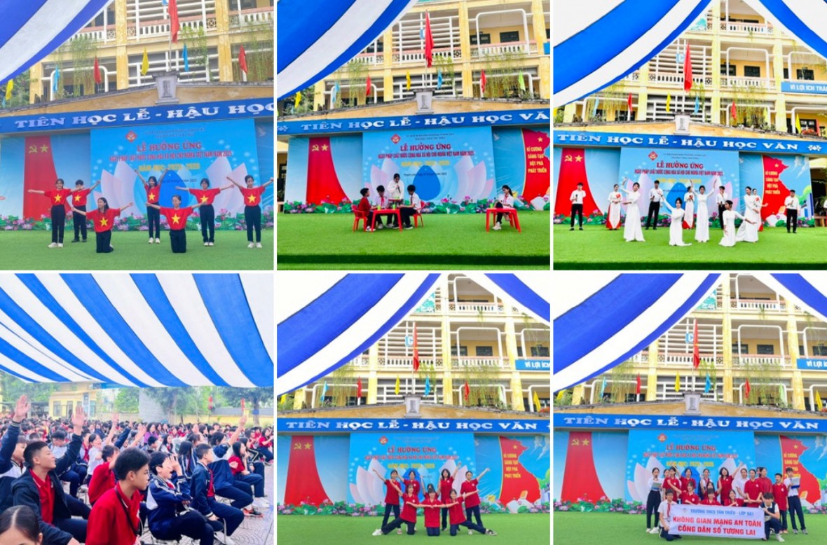 Hà Nội: Trường THCS Tân Triều tổ chức chương trình hưởng ứng ngày Ngày Pháp luật Việt Nam