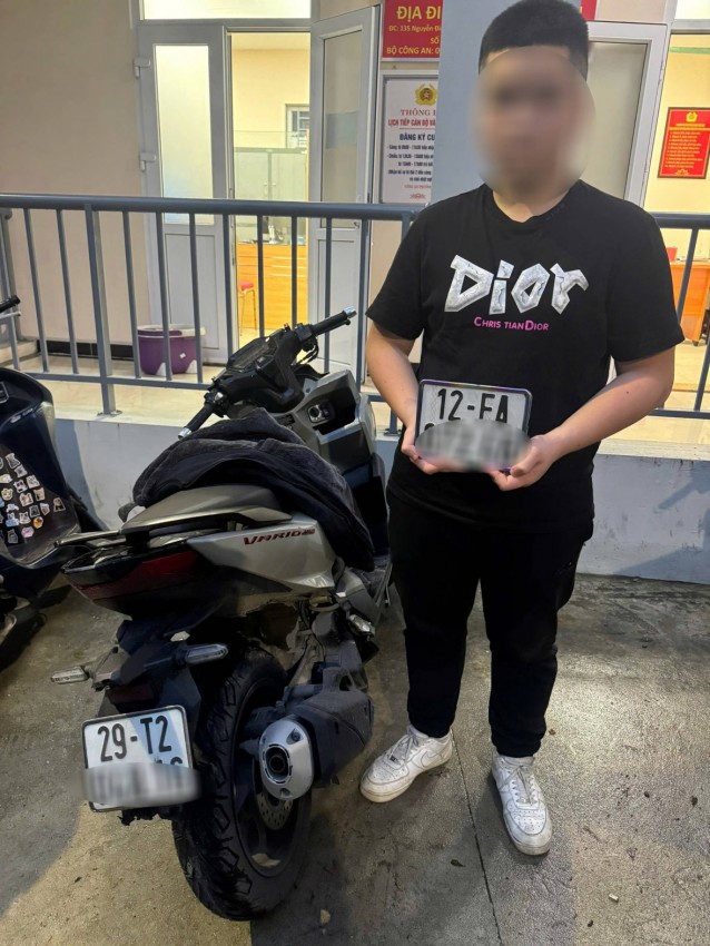 Nam thanh niên tại cơ quan Công an.