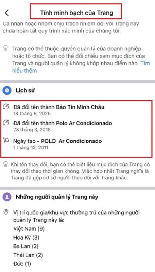 Cảnh báo các trang fanpage giả mạo Bảo Tín Minh Châu