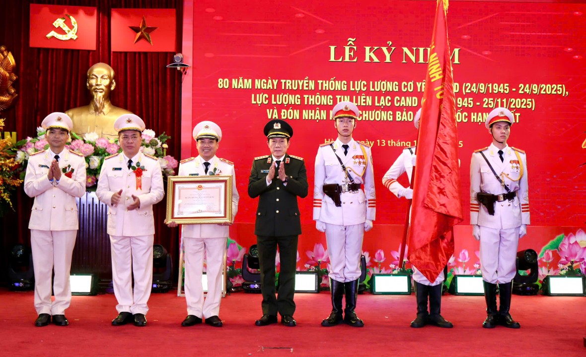 Lực lượng Cơ yếu và Thông tin liên lạc CAND Kỷ niệm 80 năm Ngày truyền thống và đón nhận Huân chương Bảo vệ Tổ quốc hạng Nhất Lực lượng Cơ yếu và Thông tin liên lạc CAND Kỷ niệm 80 năm Ngày truyền thống và đón nhận Huân chương Bảo vệ Tổ quốc hạng Nhất